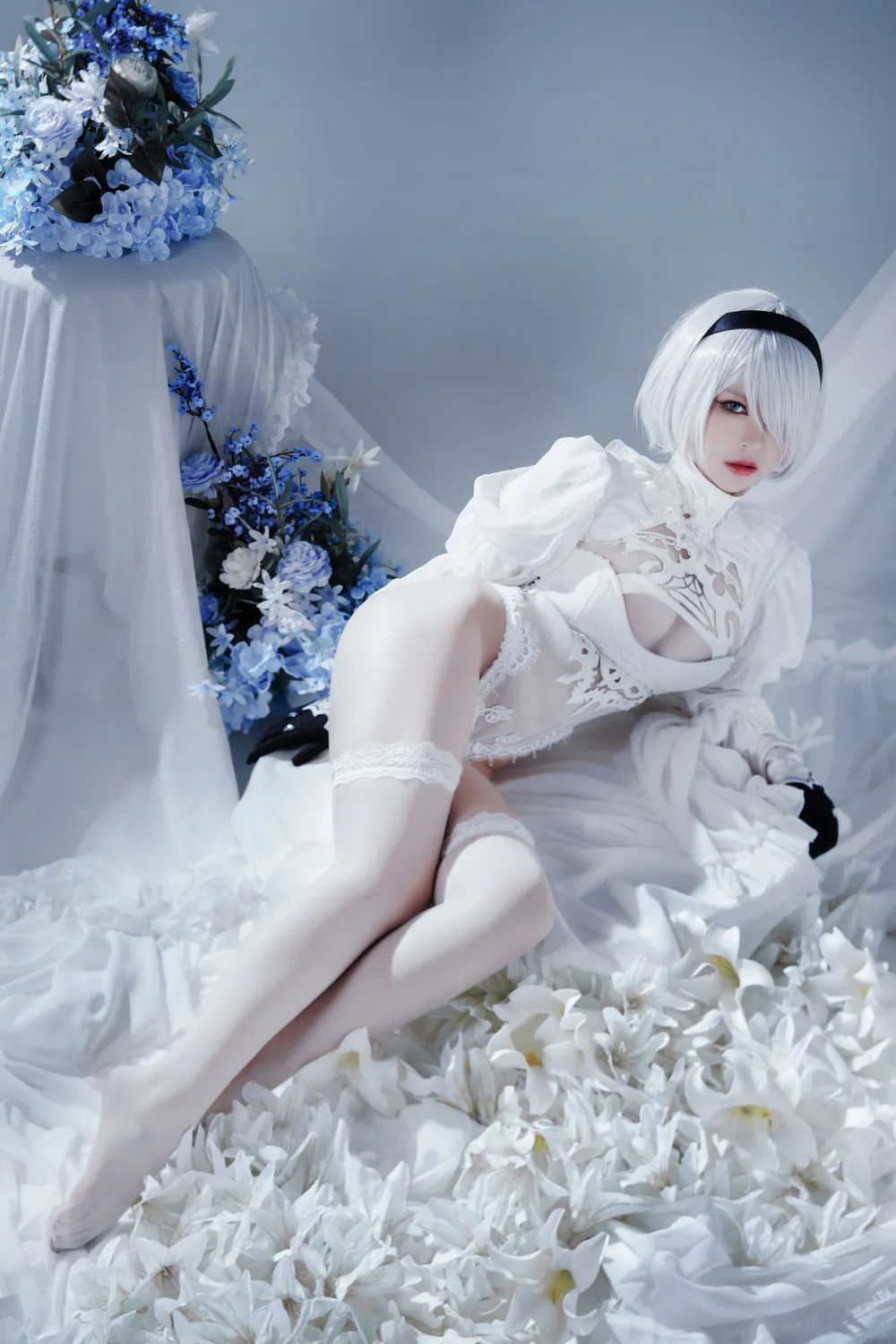 半半子 – Automataヨルハ二号B型 白いドレス 51P