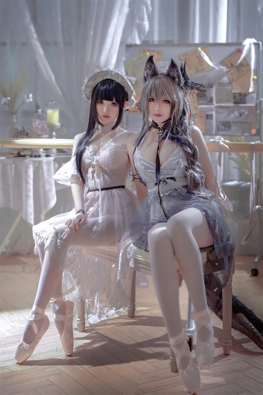半半子 – Arknights 黑x森蚺バレエ(&面饼仙儿) 56P