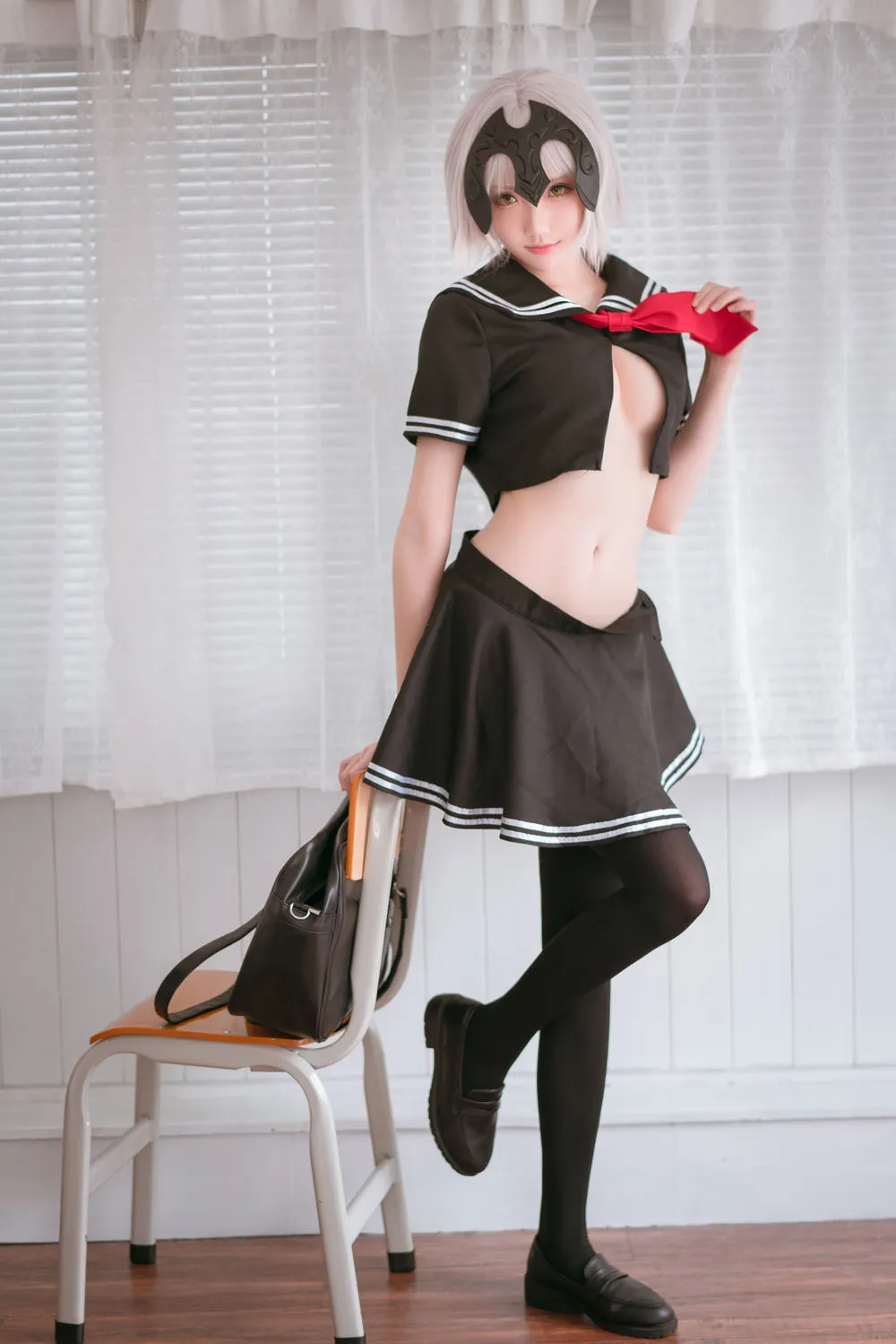 瓜希酱 黑贞德 校服 13P
