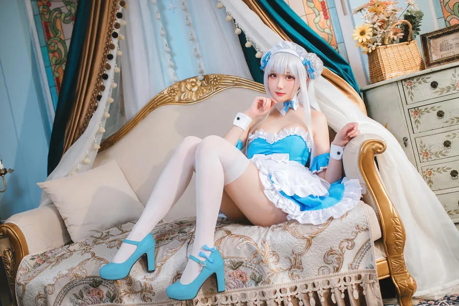 瓜希酱 碧蓝航线 小天鹅 女仆 22P