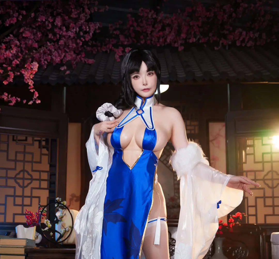 秋和柯基(夏小秋秋秋) – 碧蓝航线 定安旗袍 30P