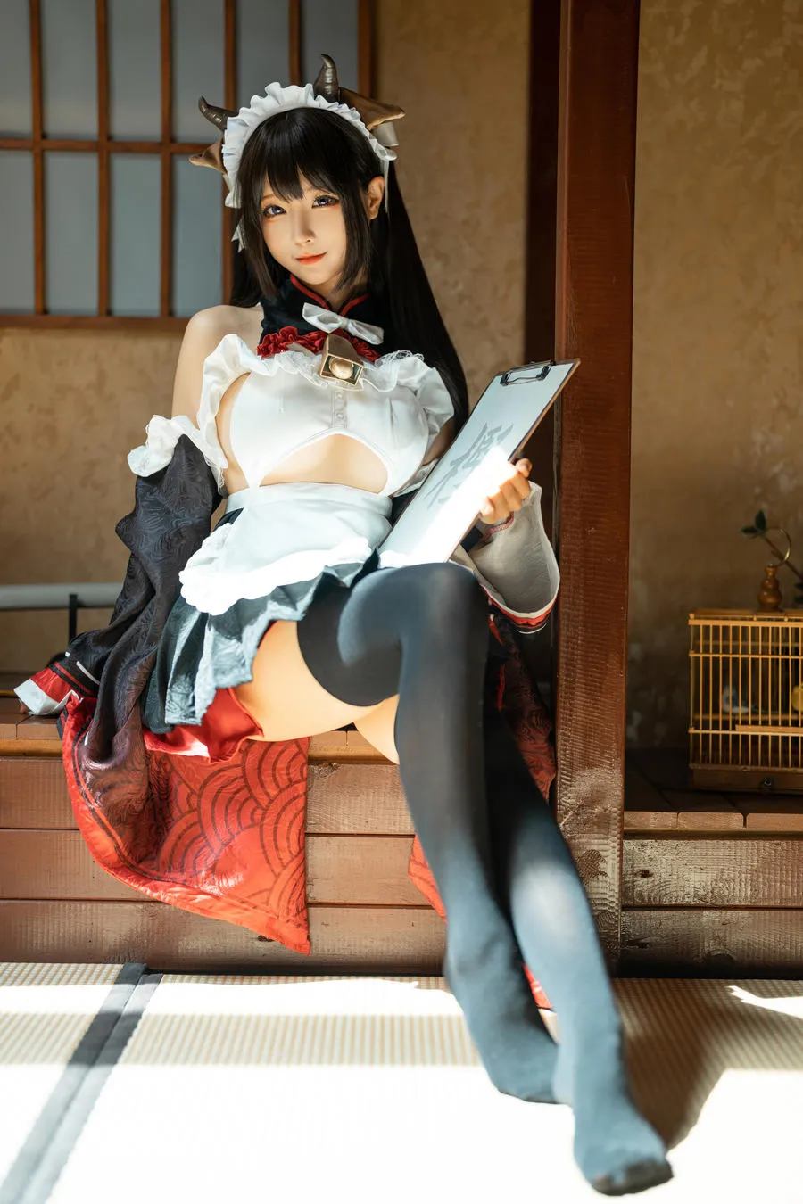 蠢沫沫(momo) – No.222 牛牛女仆 15P