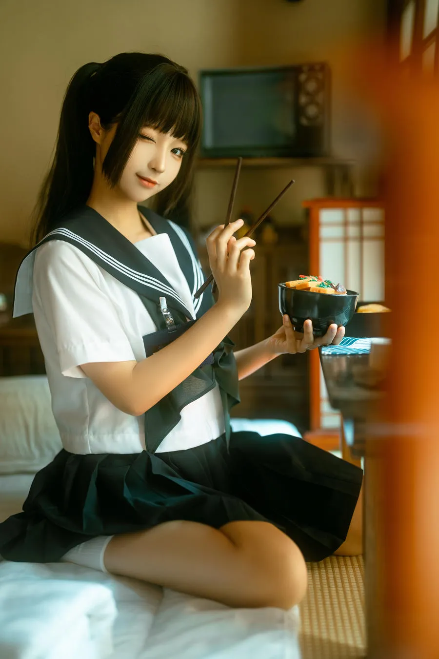 蠢沫沫(momo) – No.243 居家学妹 22P