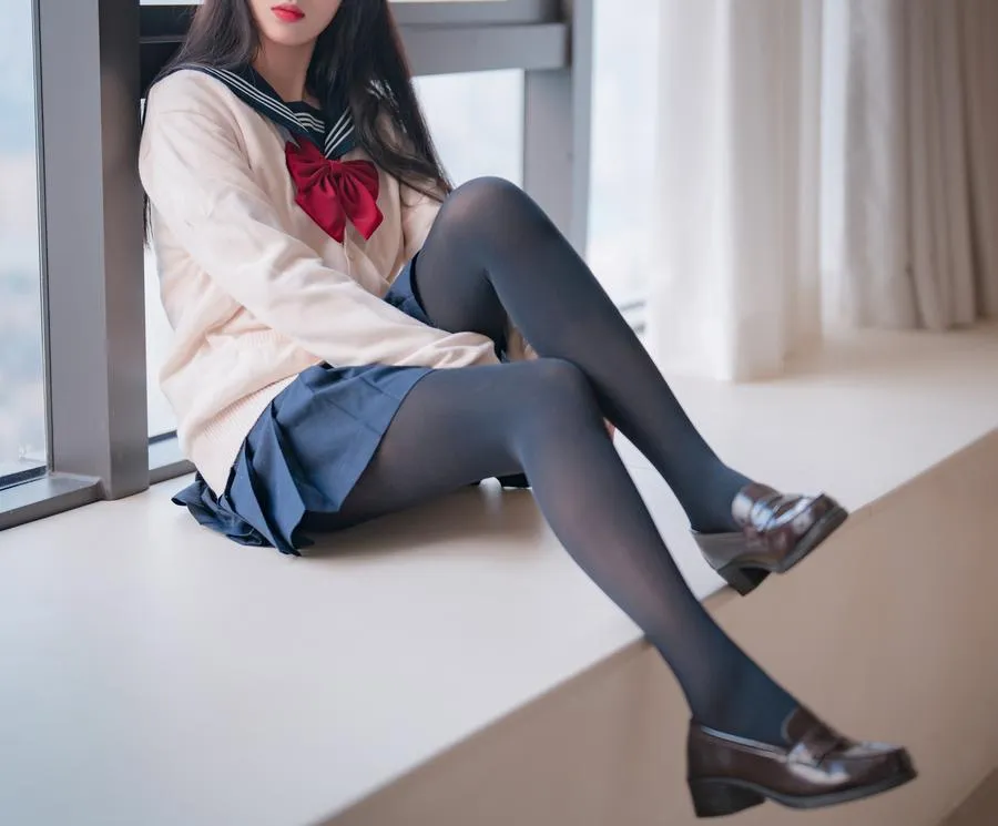 轩萧学姐 厚裤袜JK 44P