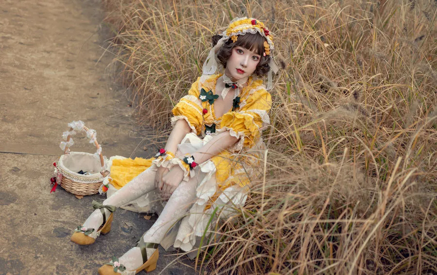 阿包也是兔娘 – lolita黄裙 12P